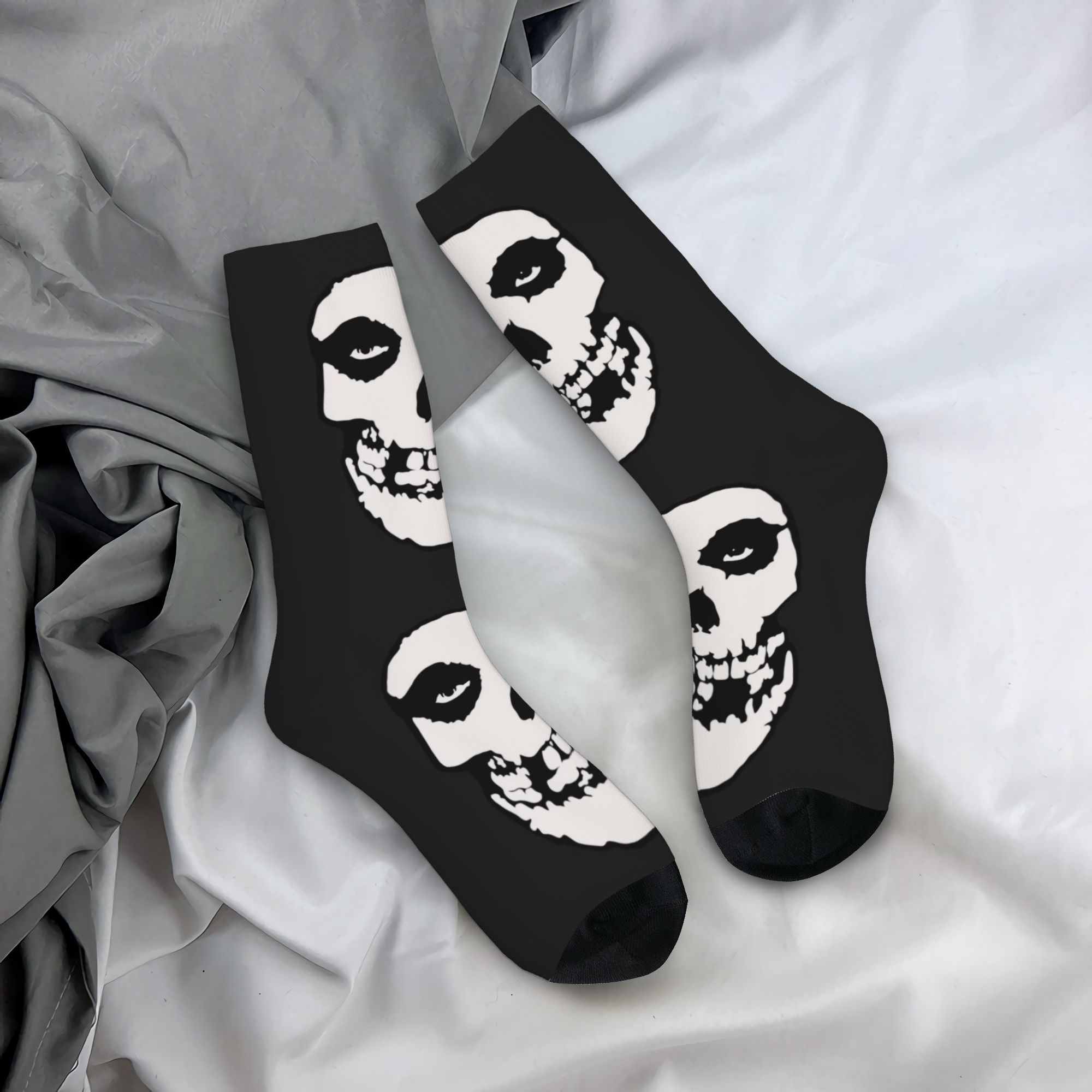 Dress Sock Men - Custom Misfitting Misfits skull logo Mens