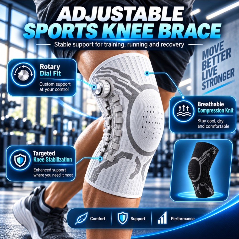 Adjustable Smart Knob Knee Bra - đánh giá và giá Compression Sleeve Calf