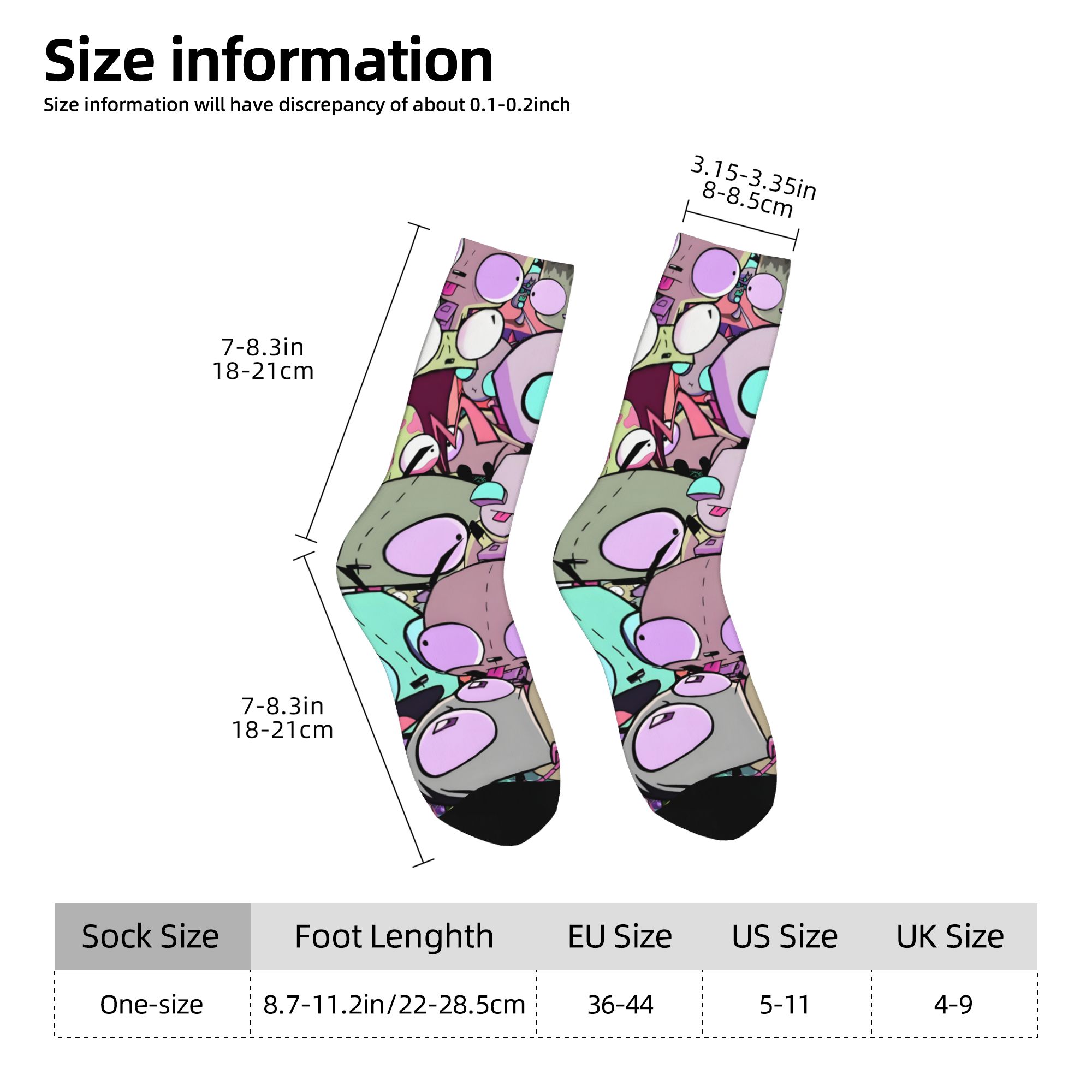 Custom I-Invader Z-Zim Cartoon - đánh giá và giá Dress Sock Men